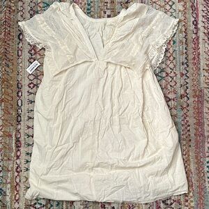Brand New Old Navy Cream Lace-Trimmed Dress
